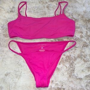 Pink LA HEARTS Pacsun bikini set